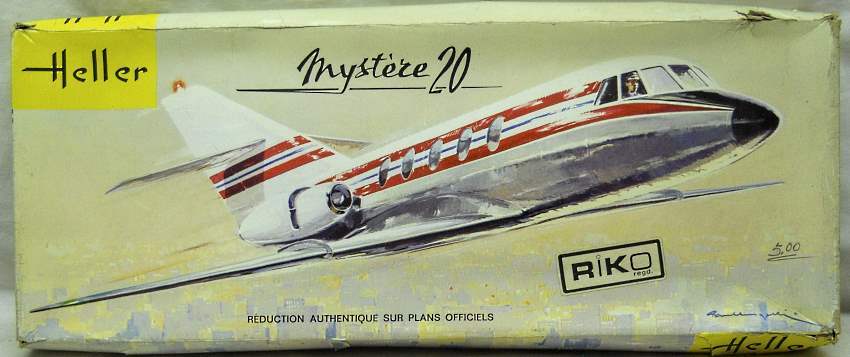 Heller 1/50 AMD Dassault Mystere 20 (Falcon 20), L720 plastic model kit